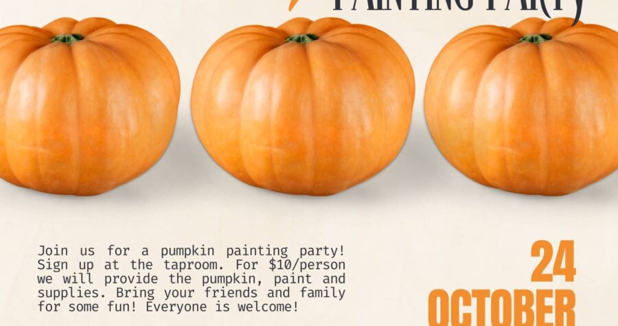 Pumpkin painting party at Noble Stein